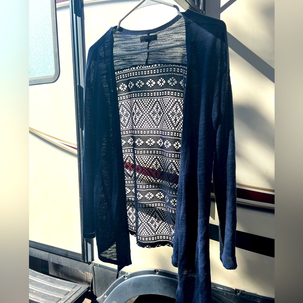 MOVING SALE everything 5$ Women's Navy Open-Front Cardigan
